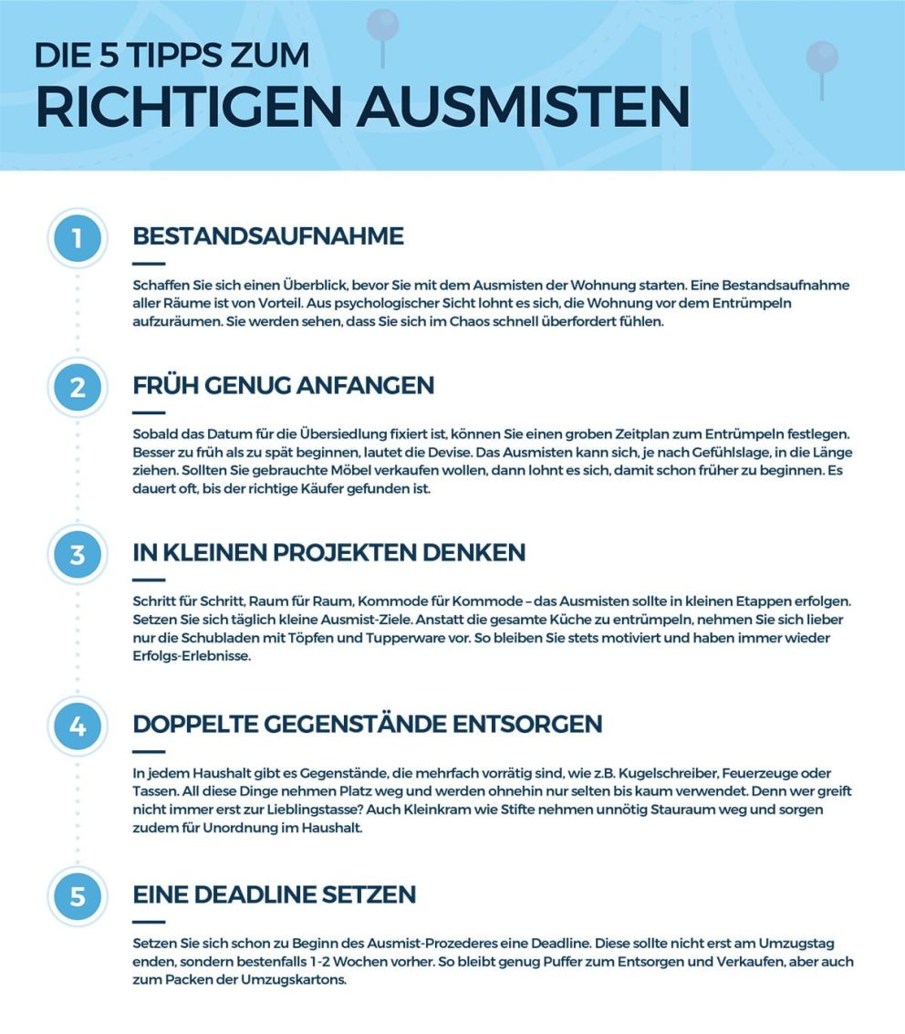 5 Tipps zum Ausmisten vor dem Umzug - alles was Sie wissen müssen um sorglos Umziehen zu können. DasUmzugsteam