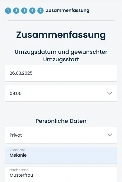 Digitaler Möbelerfasser von DasUmzugsteam - Zusammenfassung