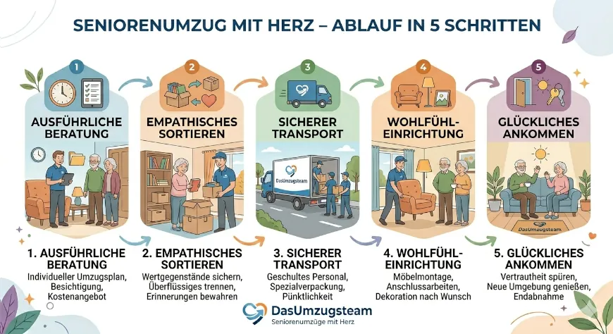 Seniorenumzug Wien: Ablauf - Infografik